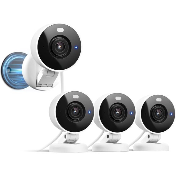 Camera Indoor/Outdoor, Pet Camera,  ,  Mount, AI Detection, Color Night Vision, SD & Cloud Storage, Works with Alexa, 10FT Extra-Long