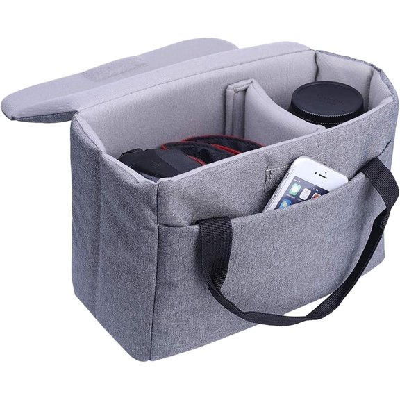 Camera Inserts Protective Bag Padded Insert Camer Cube DSLR SLR Case Foldable Liner for ,,,Olympus Camera Lens Accessories Grey