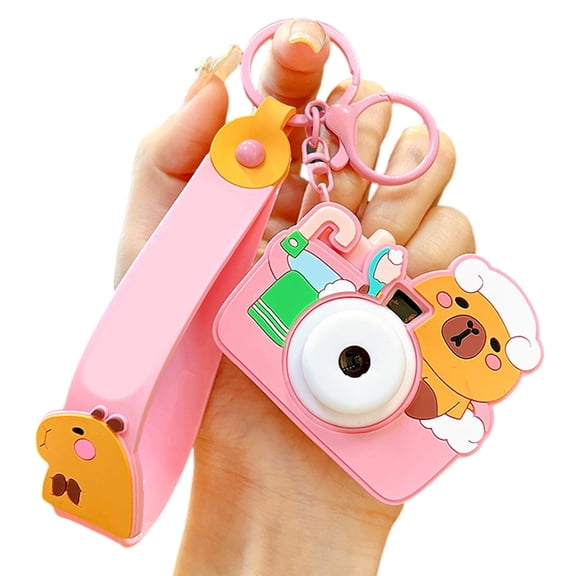 Camera Keyring Charm with Projection Function Vibrant Color Keychain Pendant Versatile Decorative Gift