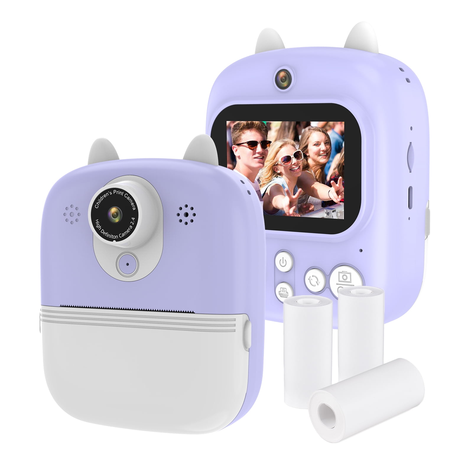 Camera Kids Instant Print Camera Digital Camera For Kids 1080P Digital ...