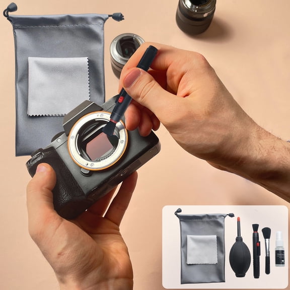 Camera Lens Cleaning Kit 20ml Spray Air Blower Brush Pen For SLR LCD Screen