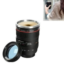 Camera Lens Coffee Mug, Fun Photo Stainless Steel Lens Mug Thermos Great Gifts for Photographers,Home Supplies,Friends,School Rewards(Black-Cups)