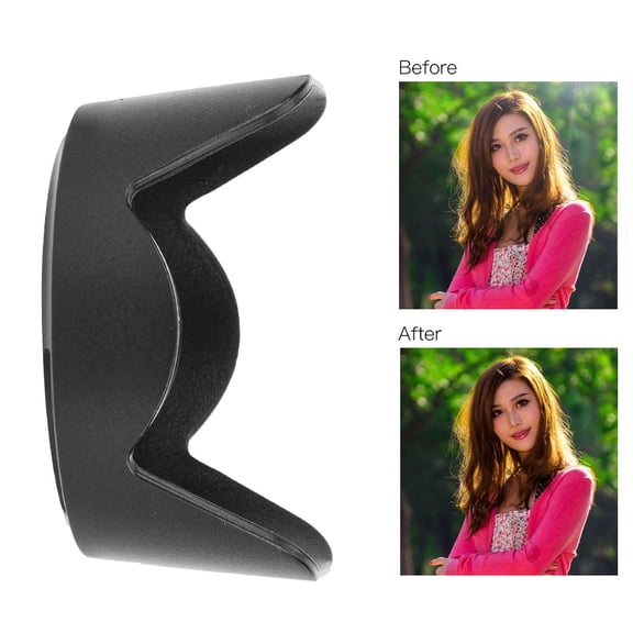 Camera Lens Hood HB N106 Lens Hood Shade AF P DX 18 55mm f 3.5 5.6G VR Lens Hood Camera Lens Shade Camera Lens Hood Suitable Photography Enthusiasts ABS Black