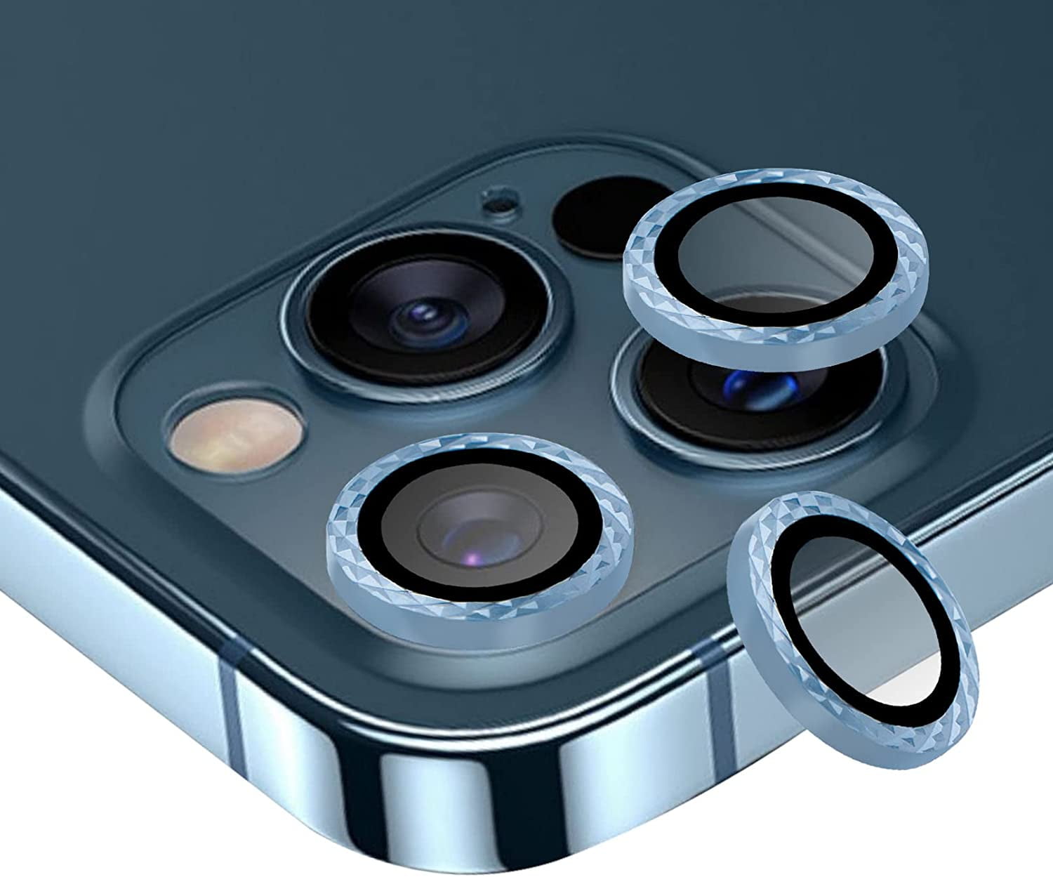 Camera Lens Protector Bling Tempered Glass Protective Film for Women, 2Pack Suitable for iPhone