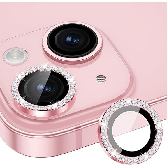 Camera Lens Protector Compatible for iPhone 15/15 Plus Bling ...
