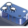 thumbnail image 1 of Camera Lens Protector Compatible with iPhone 17 Pro Max Camera Lens Protector Strong Adsorption Not Easy to Break Metal Tempered Glass Rear Camera Screen Cover,Dark Blue, 1 of 8