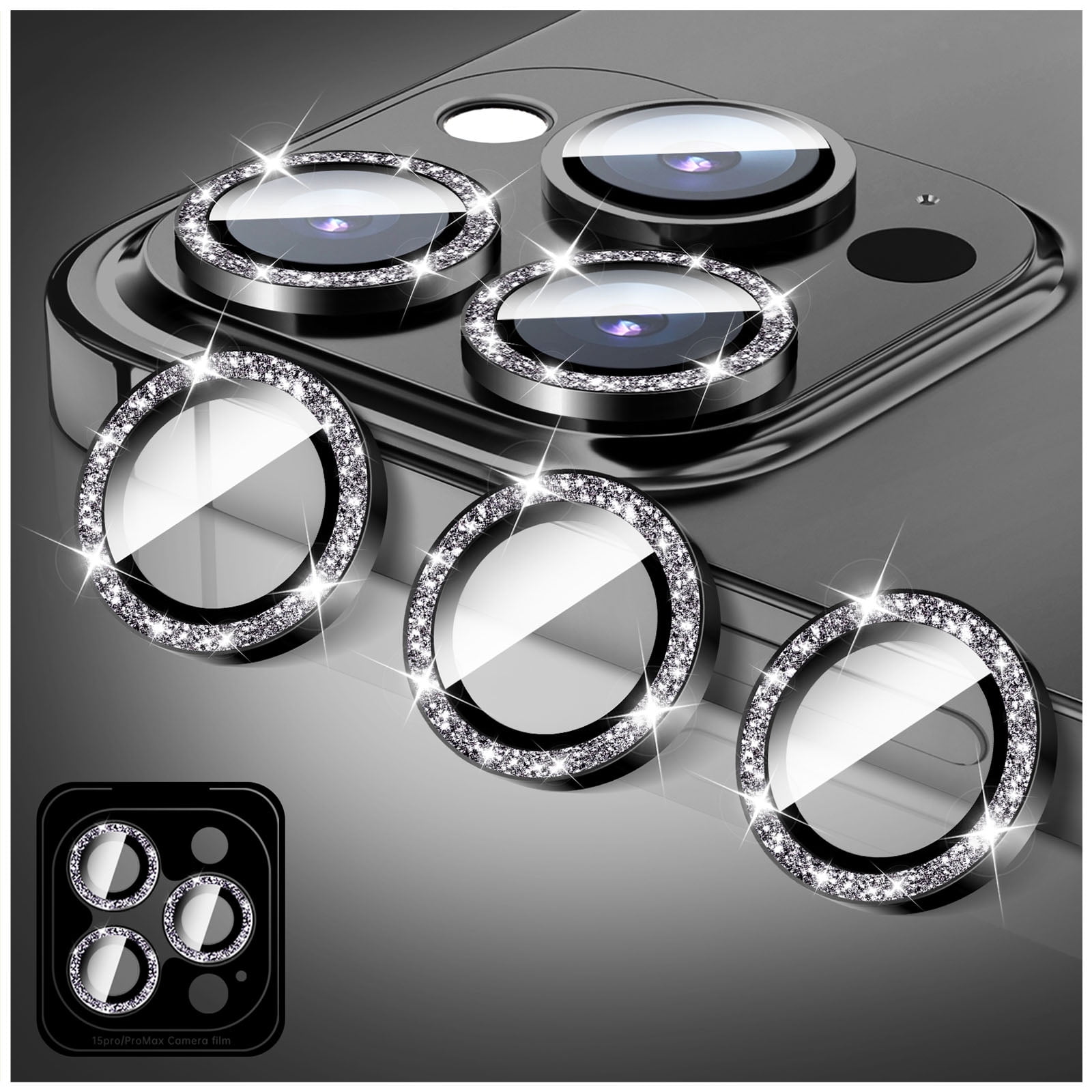 Camera Lens Protector Compatible for iPhone 17 Pro Max, LucBuy Glitter ...