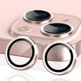 thumbnail image 1 of Camera Lens Protector Cover Case for iPhone 15 Pro Max 14 Plus 13 Mini 12 11 15Pro 15Plus 14Pro 13Pro 12Pro Phone Accessories Pink For iPhone 13 mini, 1 of 7