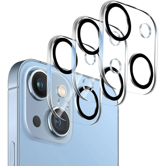 Camera Lens Protector Designed for Apple iPhone 13 Mini Camera Lens Shield,Case Friendly Pack of 3 HD Clear Tempered Glass Lens Cover for Apple iPhone 13 Mini