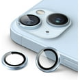 thumbnail image 1 of Camera Lens Protector Designed for Apple iPhone 14 Camera Lens Shield, Case Friendly Metal HD Clear Tempered Glass Lens Cover for Apple iPhone 14,Blue, 1 of 8