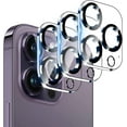 thumbnail image 1 of Camera Lens Protector Designed for Apple iPhone 14 Pro Camera Lens Shield,Case Friendly Pack of 3 HD Clear Tempered Glass Lens Cover for Apple iPhone 14 Pro, 1 of 8