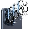 thumbnail image 1 of Camera Lens Protector Designed for Apple iPhone 15 Pro Camera Lens Shield,Case Friendly Pack of 3 HD Clear Tempered Glass Lens Cover for Apple iPhone 15 Pro, 1 of 8
