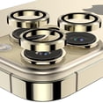 thumbnail image 1 of Entronix Camera Lens Protector Compatible with iPhone 15 Pro Max, Tempered Glass Guard, Gold, 1 of 9