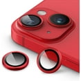 thumbnail image 1 of Camera Lens Protector Designed for Apple iPhone 14 Camera Lens Shield, Case Friendly Metal HD Clear Tempered Glass Lens Cover for Apple iPhone 14,Red, 1 of 8
