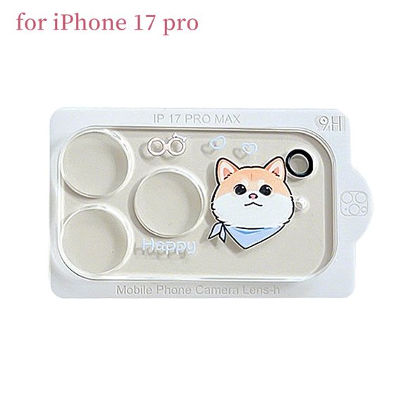 Camera Lens Protector for 17 Pro Max/Pro Clear Tempered Glass 9H-Design