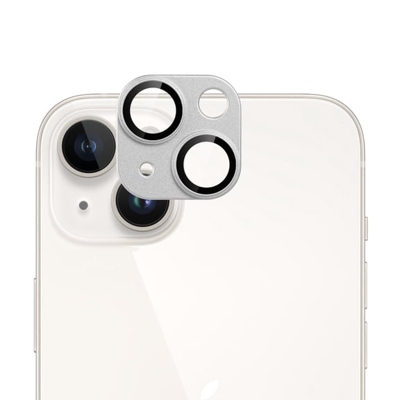 Camera Lens Protector for Apple iPhone 16 Camera Lens Protector Tempered Glass Metal Frame Scratch Resistant HD Clear Precision Fit (Silver)