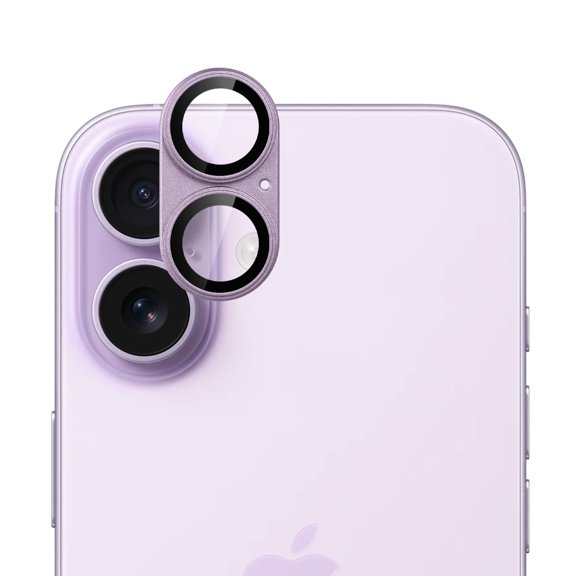 Camera Lens Protector for Apple iPhone 17 Camera Lens Protector Tempered Glass Metal Frame Scratch Resistant HD Clear Precision Fit (Purple)