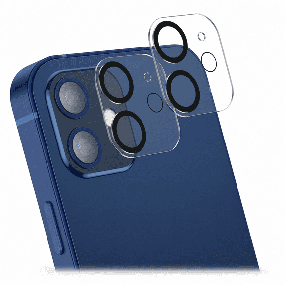 Camera Lens Protector for iPhone 12 - Tempered Glass, Full Coverage, Anti-Scratch, Pack of 2