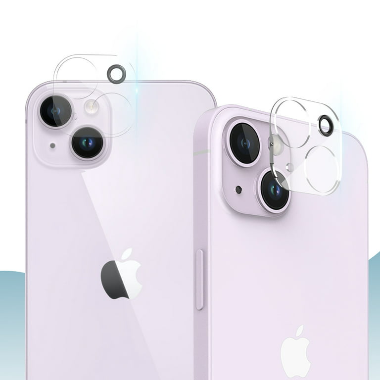 Camera Lens Protector for iPhone 14 Plus/iPhone 14 Tempered Glass Film,  Clear 2PCS 