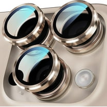 1 Pack Camera Lens Protector for iPhone 16 Pro/iPhone 16 Pro Max,Tempered Glass Screen Protector Metal Individual Camera Cover Accessories Case Friendly