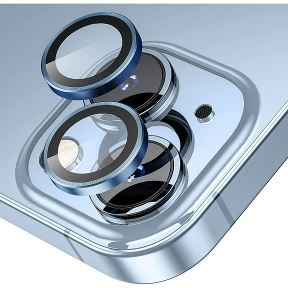 Camera Lens Protector for iPhone 14 & iPhone 14 Plus,Premium HD Clear Tempered Glass Lens Cover Flim[Case Friendly][Scratch-Resistant][Night Circle] Blue