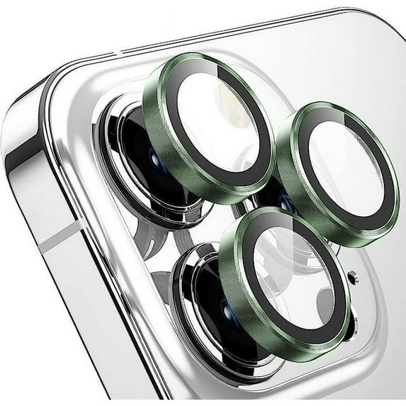 Camera Lens Protector for iPhone 15 Pro & iPhone 15 Pro Max,Premium HD Clear Tempered Glass Lens Cover Flim[Case Friendly][Scratch-Resistant][Night Circle] Green