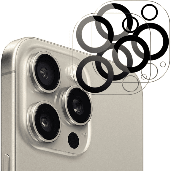 Camera Lens Protector for iPhone 15 Pro & iPhone 15 Pro Max 2022,Premium HD Clear Tempered Glass Camera Lens Cover for iPhone 15 Pro Max [Case Friendly][Scratch-Resistant][Easy Installation] Pack of 2