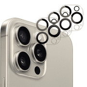 Camera Lens Protector for iPhone 15 Pro & iPhone 15 Pro Max 2022,Premium HD Clear Tempered Glass Lens Cover Film[Case Friendly][Scratch-Resistant][Easy Installation][Night Circle] Pack of 3