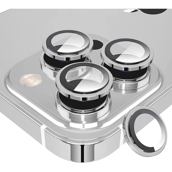 Camera Lens Protector for iPhone13 Pro Max/iPhone 13 Pro,for iPhone 13 Pro Max Screen Protector for Lens,9HFilm Full Cover Sticker Accessories,Screen Cover-Silver