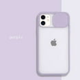 thumbnail image 1 of Camera Lens Slide Protection iPhone 12 Case (Purple) Transparent Shockproof and Scratch Resistant Protection Cover, 1 of 5
