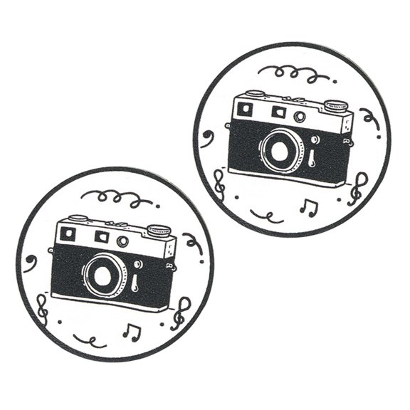 Camera Lens Sticker Adhesive Decoration For Miniature Evo Cameras Durability Waterproof PU Materials Cartoon Patterns