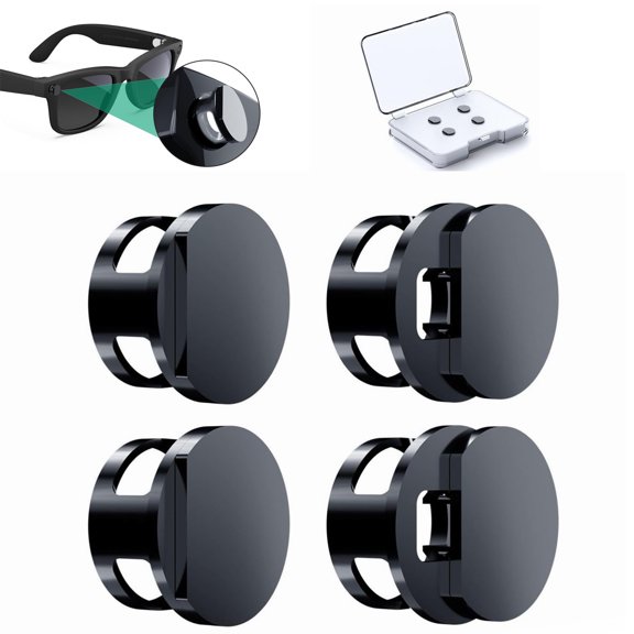 Camera Light Blocker for Intelligent Glasses, Smart Slide Shutter for Total Privacy & Physical Button Protection, Super Strong Light Filtering, Snap-On Fit(4Pcs)