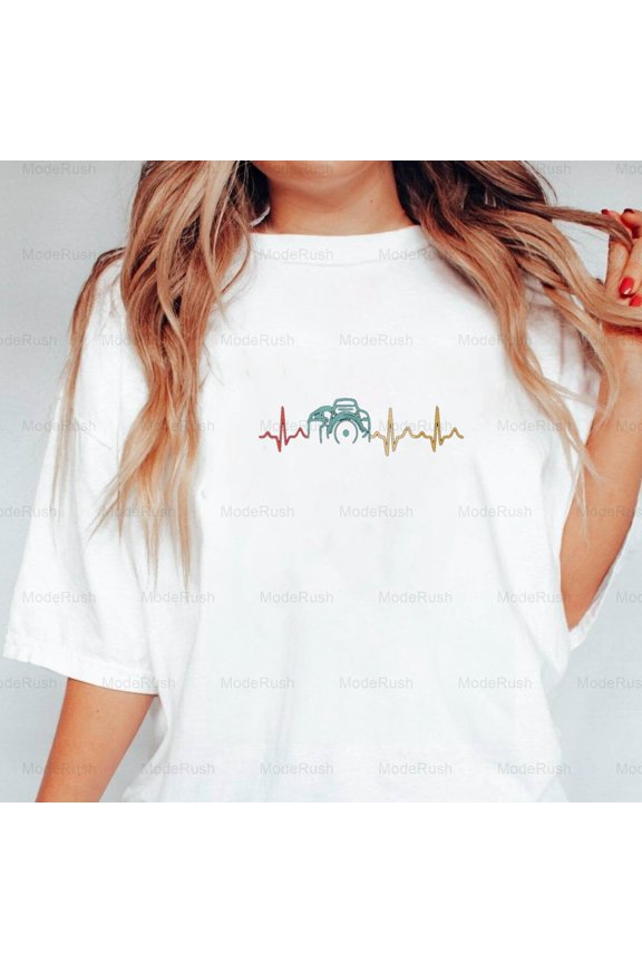 Camera Love Tee Heartbeat Funny Photography Pun Humor Unisex T-Shirt, up to size 5XL-TS WHITE