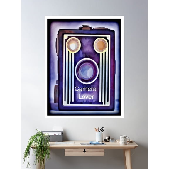 Camera Lover Poster Wall Art, Modern Wall Decor For Living Room Bedroom, 12x18 UNFRAMED