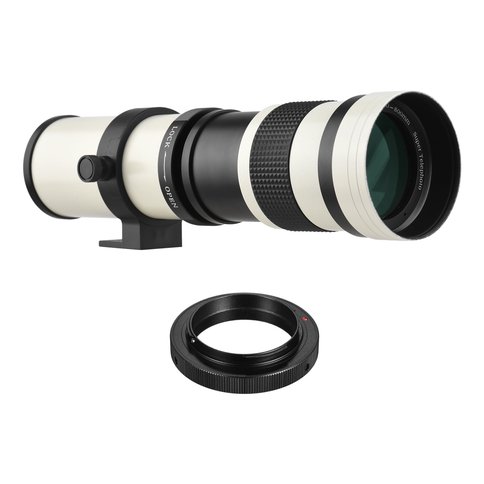 美品 超望遠レンズ ニコン T2-AI アダプター420-800mm 420-800mm F/8.3-16 Super Telephoto Zoom Lens for Nikon AI-mount