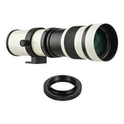 Camera MF Super Telephoto Zoom Lens F/8.3-16 420-800mm T2 Mount with AI-mount Adapter Ring Universal 1/4 Thread Replacement for Nikon AI-mount D50 D90 D5100 D7000 D3 D5100 D3100 D3000 D60 Ca