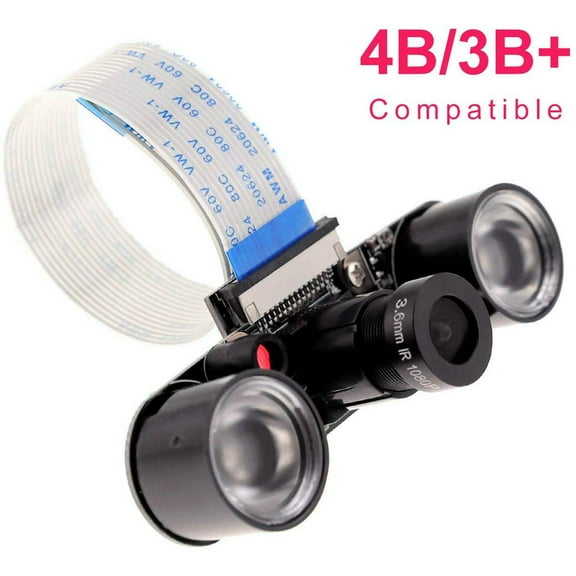 Camera Module for Raspberry Pi 4B 5MP 1080p OV5647 Video Webcam Night Vision Compatible with Raspberry Pi 4B 3B+ 3B 2B