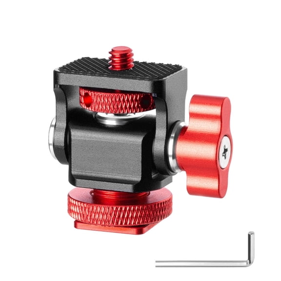 Camera Monitors Holder Adjustable Damping 360 Degree Rotation and 180 Degree Tilt Build-in Nonslip Pad 1/4 Screw Mount