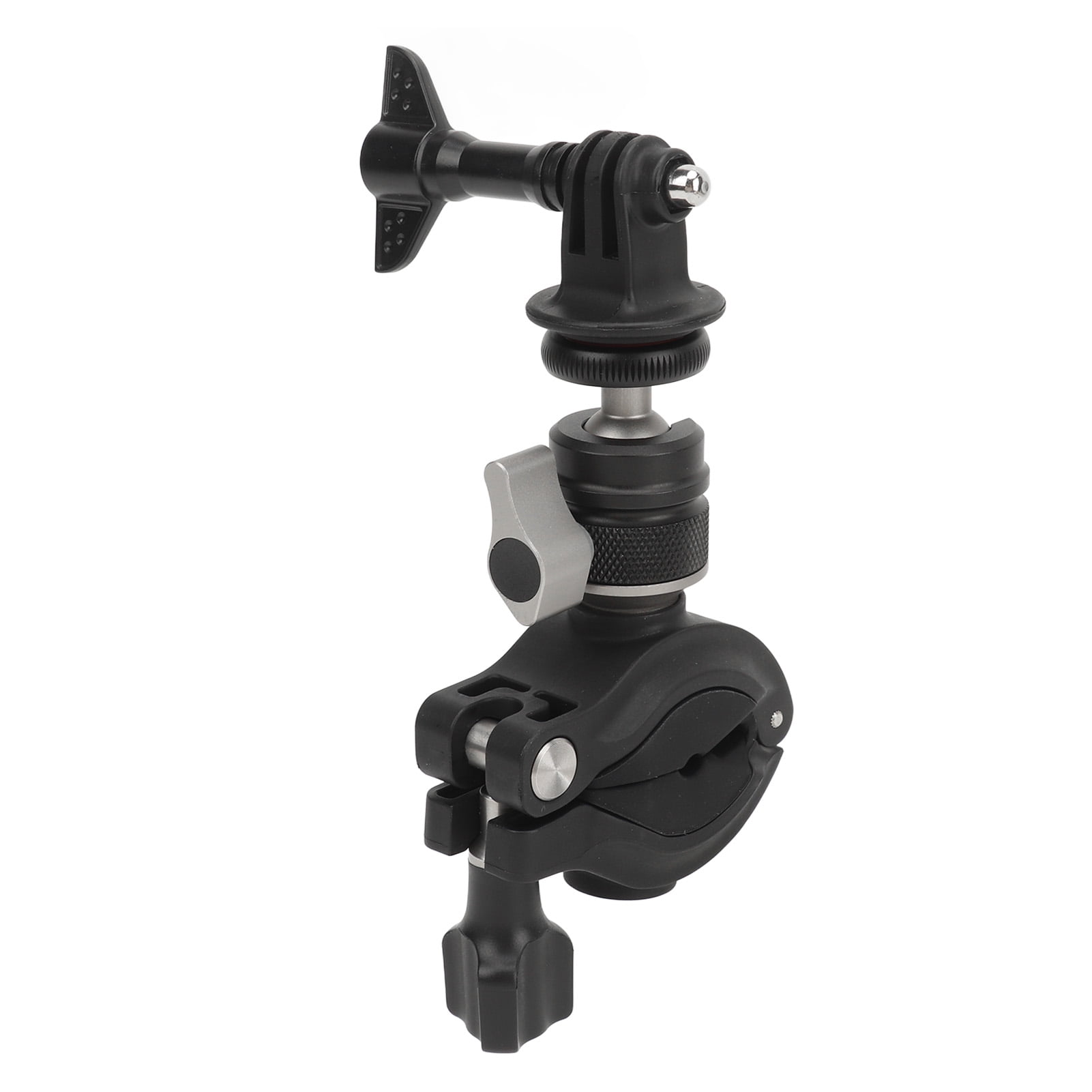 Camera Motorcycle Mount Clamp 360° Rotation Anti Shake with 1/4inch Adapter Motorcycle Handlebar