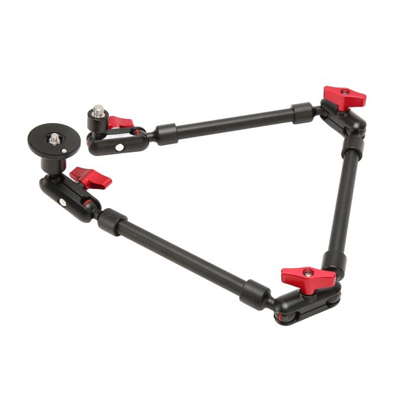 Camera Mount Articulating, Articulating Arm Camera Mount Antislip 1/4in 3/8in Thread Aluminum Alloy 360 Degree Rotation  For Webcam