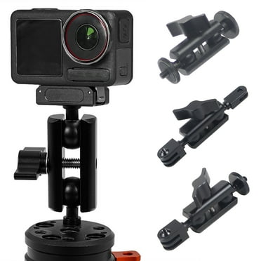 Camera Mount Clamp 360-degree Swivel 17mm Ball Head Magic Arm with Clamp Camera Adapter Clip with 1/4" Thread for GoPro Camera-J