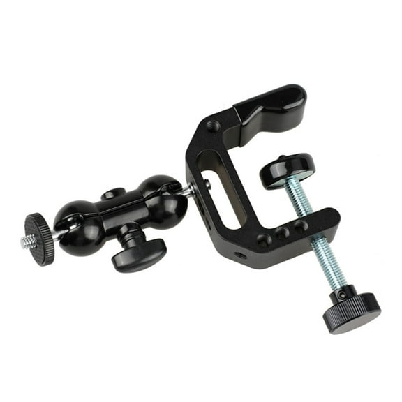 Camera Mount Clamp Arm With 1/4-20 Thread for Camera Action Camera Flashing Light Microphones Monitor Security Camera