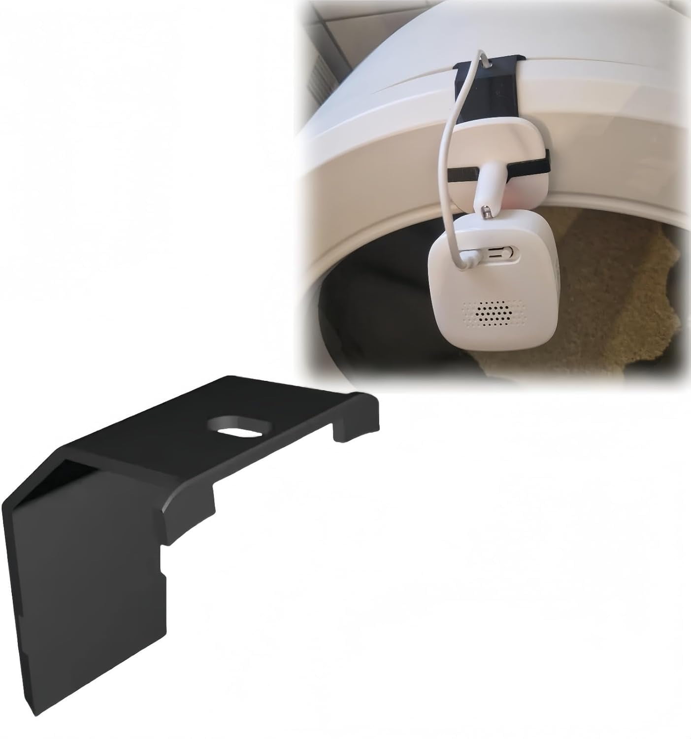 Camera Mount Holder for Litter-Robot 4, Compatible with eufy, Secure Installation, Cable Management