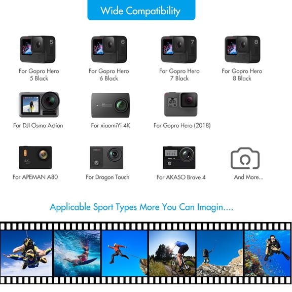 Camera Mount Kit,Set 10 9 6 5 With 8 Max 7 Kit Camera Set 48-in-1 Max 7 6 Buzhi Camera Kit 7 6 5 9 8 Max Solinder