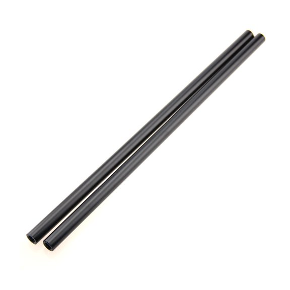 Camera Mount Rods 15mm Pair 17.71 Inch Black Rig Tubes for Shoulder Support Builds, Lens Positioning, Extension Space and Accessory Mounting