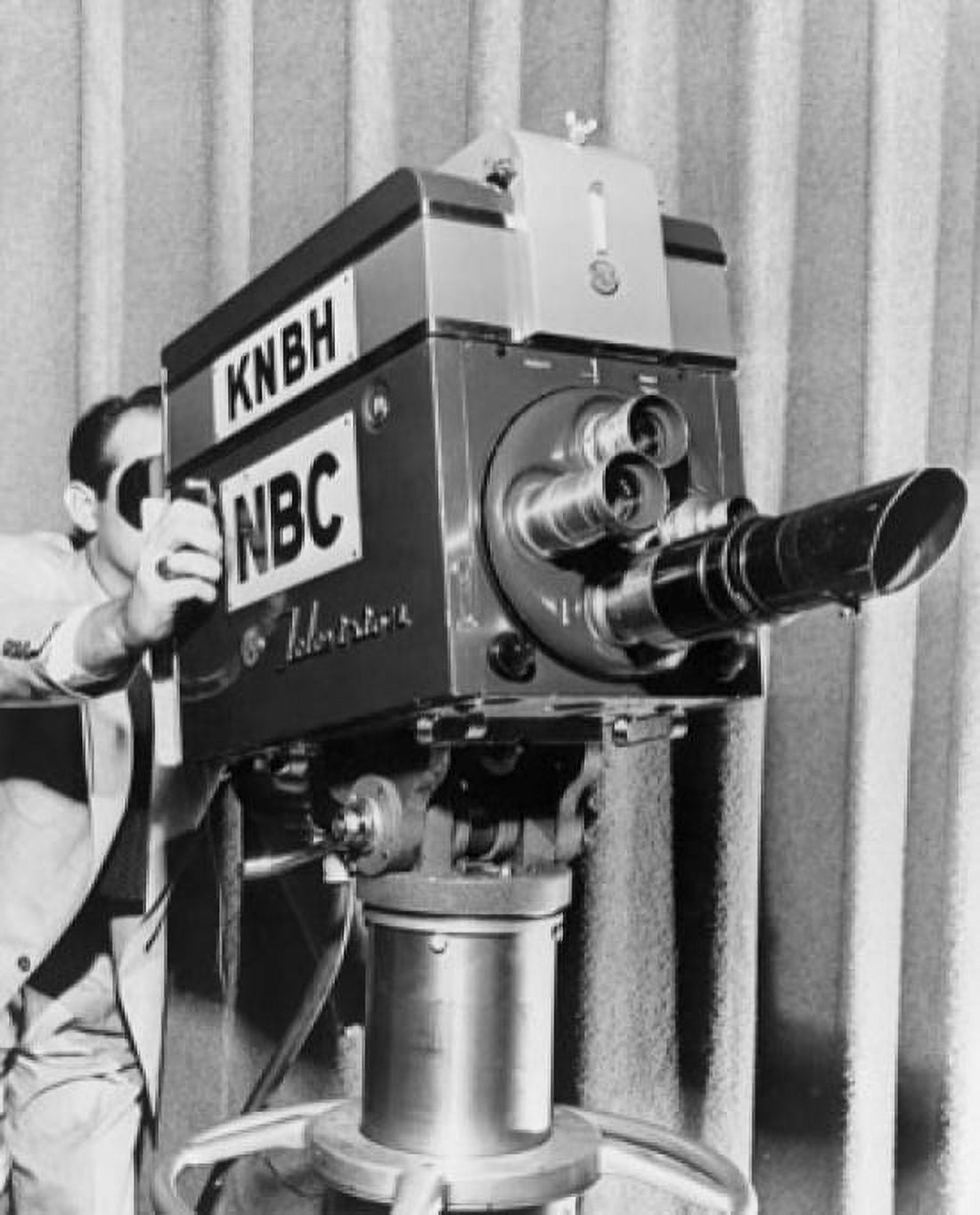 Camera Operator in a television studio Canvas Art - (24 x 36)