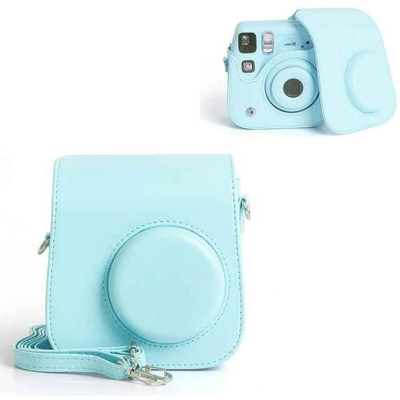 Camera Protective Case For Instax Mini SE, PU Leather Carrying Storage Bag With Adjustable Shoulder Strap