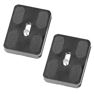 Camera Quick Release Plate PU50 Universal QR Plate with 1/4 inch Screw Compatible Arca-Swiss for Camera Tripod Ballhead (PU-50 2 Packs)