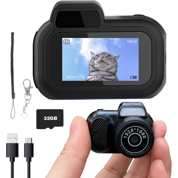 Camera, Retro  with 32GB Card, 1080P Retro Snap Digital Camera 6 Filters,0.96''    Video Recorder for Travel Study Outdoor Activities