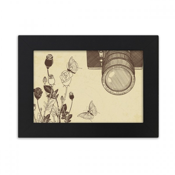 Camera Rose Nice Style Desktop Photo Frame Ornaments Picture Art Painting